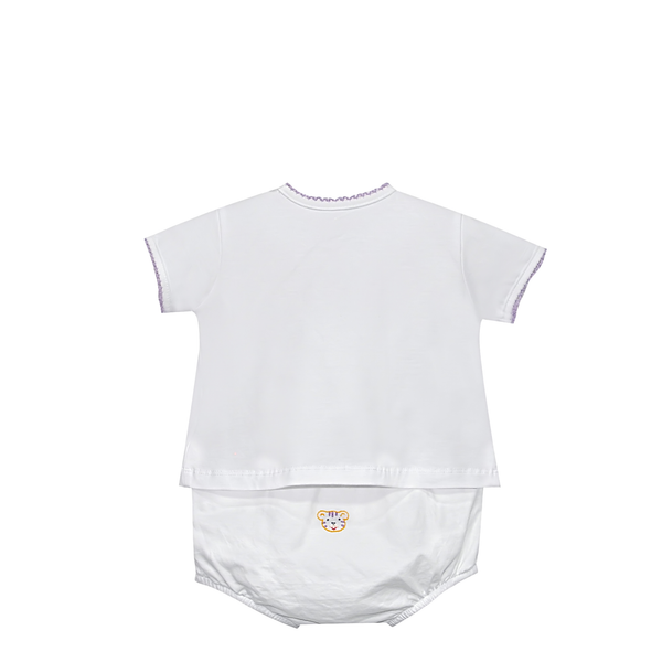 Purple/Gold Unisex Diaper Set