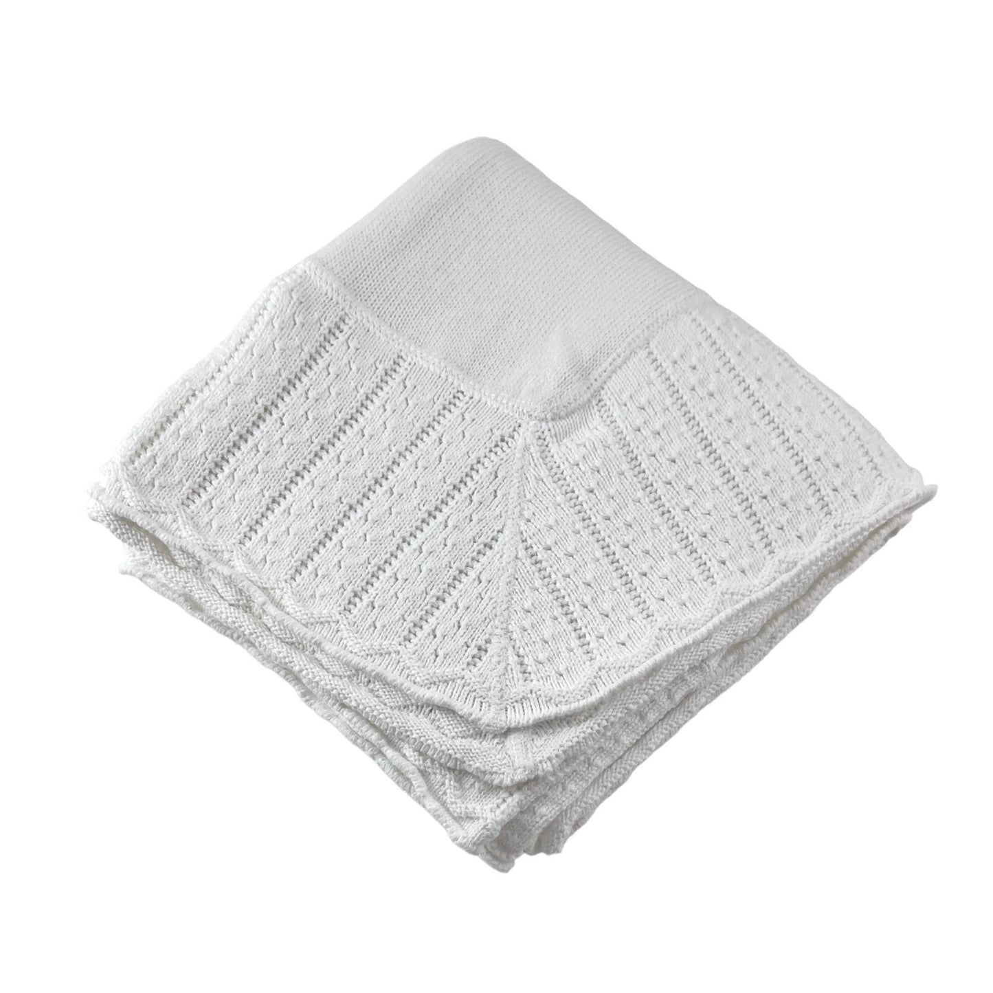 Cotton Jersey Baby Blanket with Knitted Color