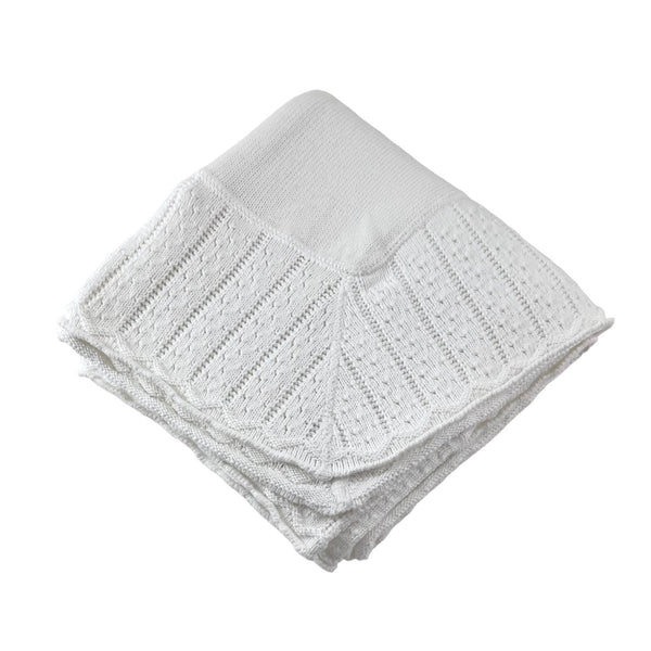 Cotton Jersey Baby Blanket with Knitted Color