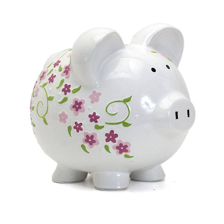 Shabby Chic Floral Piggy Bank