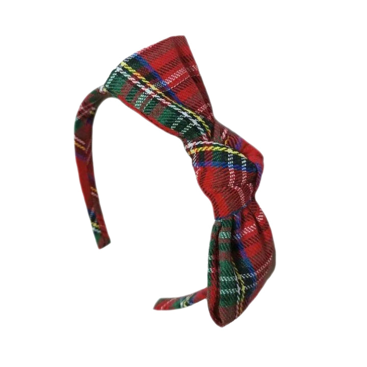 Plaid Bow Headband in Scottie Stewart Plaid