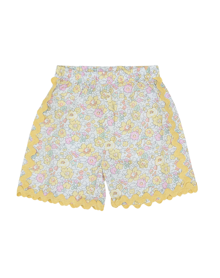 Madison Shorts - Yellow Large Floral