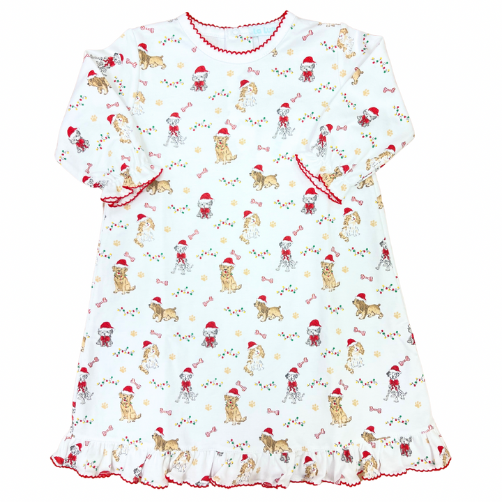 Santa Puppy Pima Gown