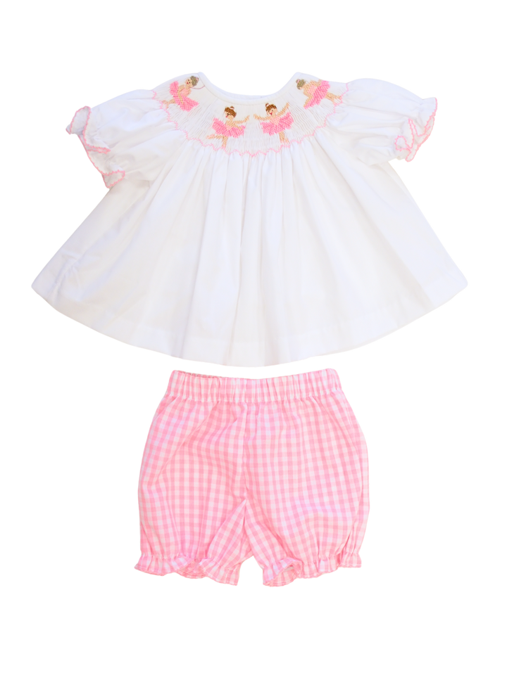 Ballerina Smocked Bishop Bloomer Set