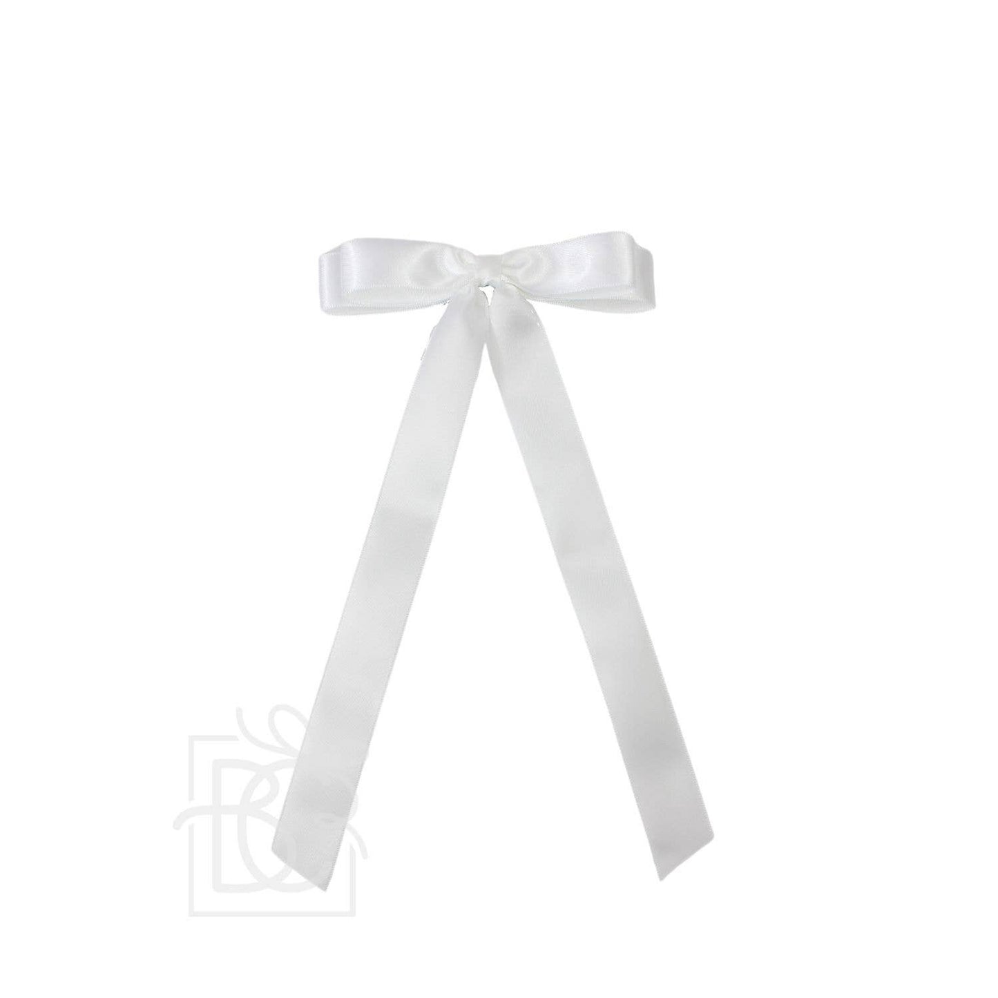 SATIN LAYERED TAIL BOW ON ALLIGATOR CLIP -7/8"
