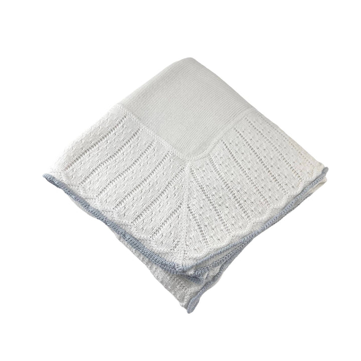 Cotton Jersey Baby Blanket with Knitted Color