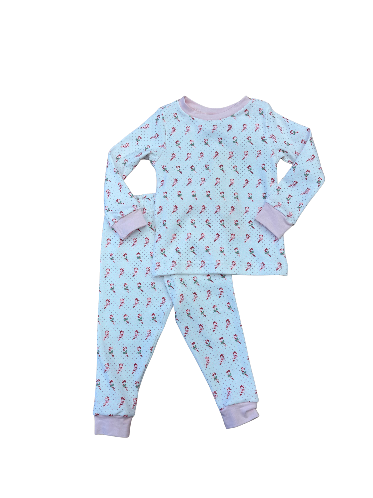 Sweet Pea PJ Set in Candy Cane Lane
