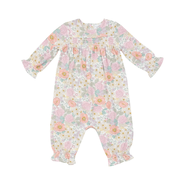 Peonies and Roses - Smocked Romper