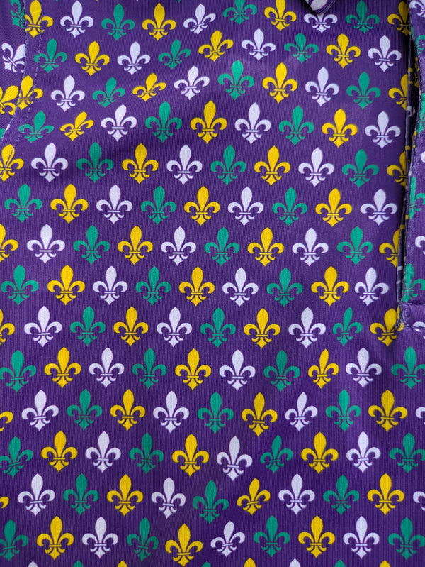 Kids Mardi Gras Fleur de Lis Polo