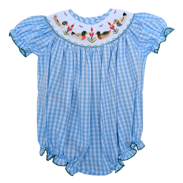 Mallard Duck Smocked Bishop Bubble