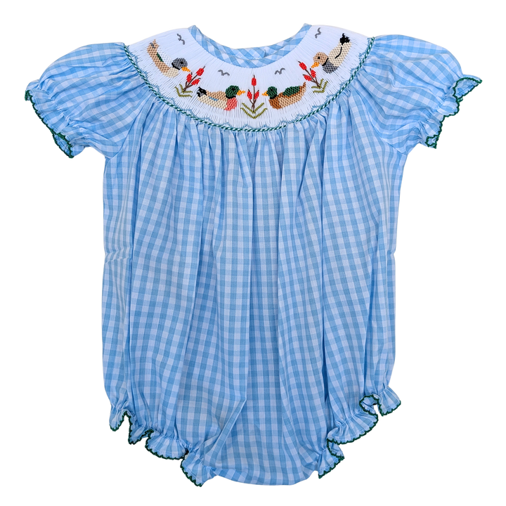 Mallard Duck Smocked Bishop Bubble