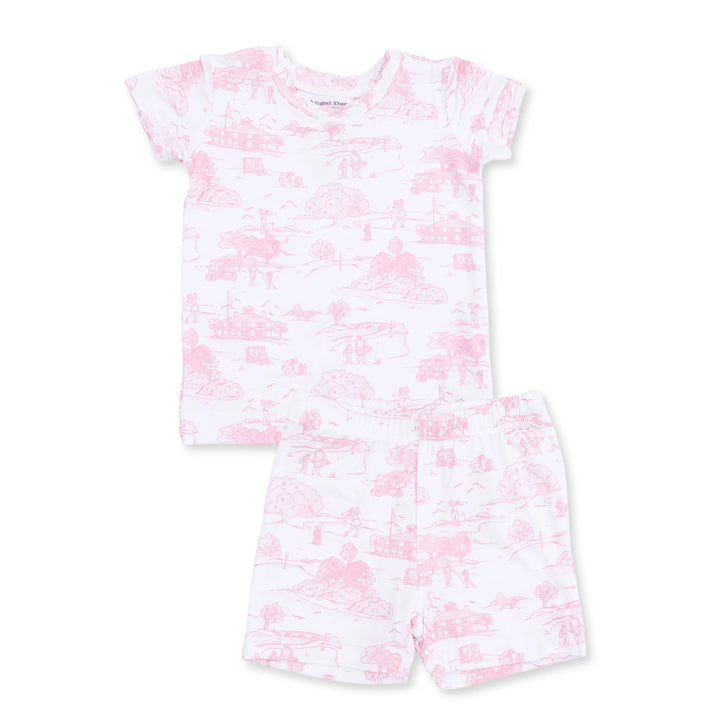 Golf Toile Pink Loungewear Short Set