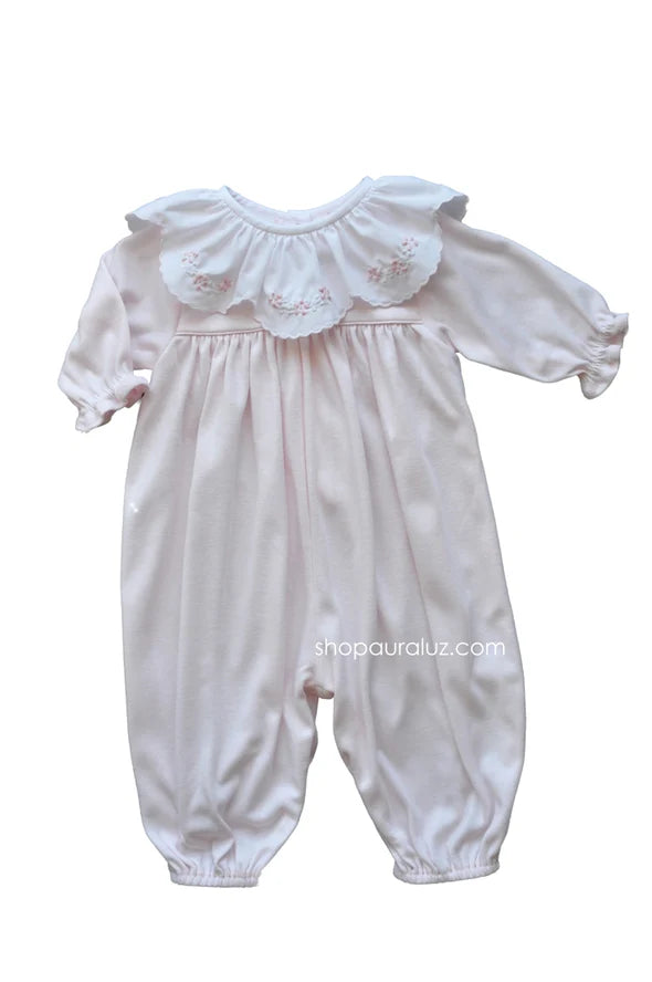 Pink Satin Flower Longall