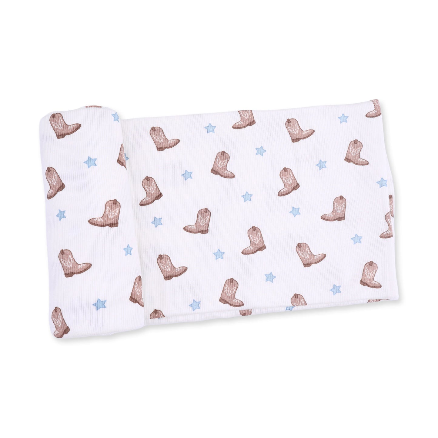 Mini Cowboy Boots Swaddle Blanket
