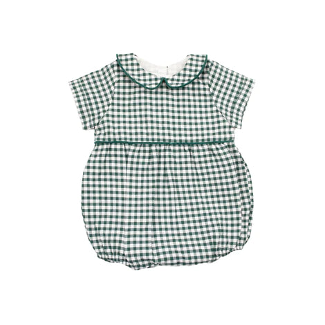 Green Gingham Bubble Romper