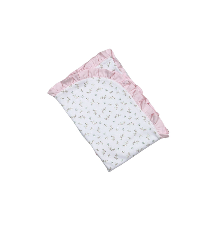 Bella Pink Floral Pima Receiving Blanket