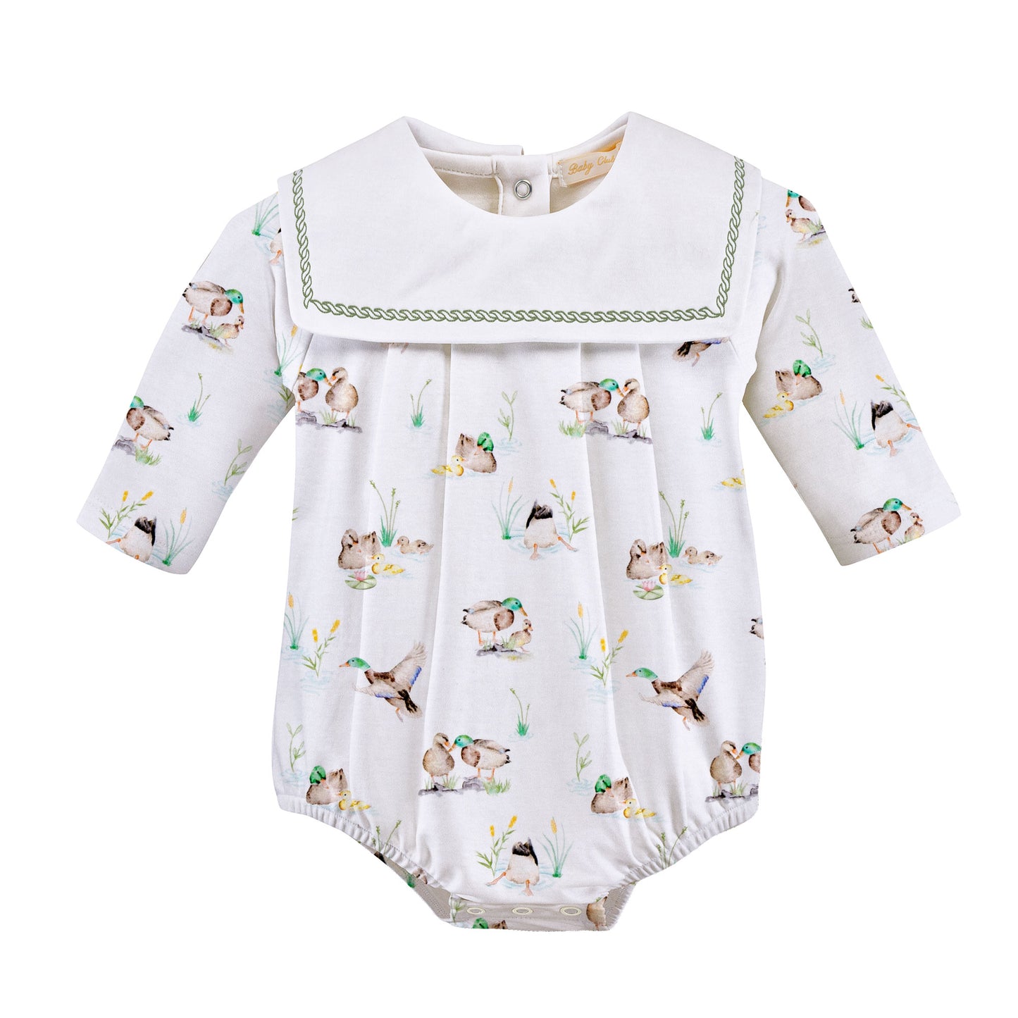 Duck Pond Printed Pima Bubble w/ Bib Collar