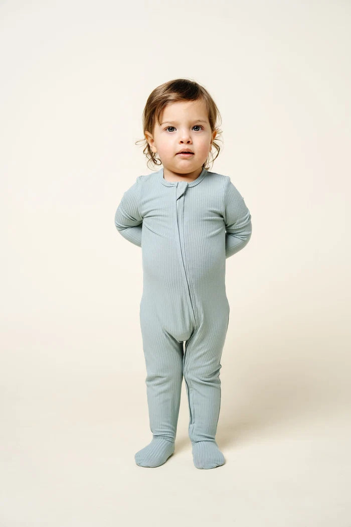 Bailey Ribbed Zipper Footies