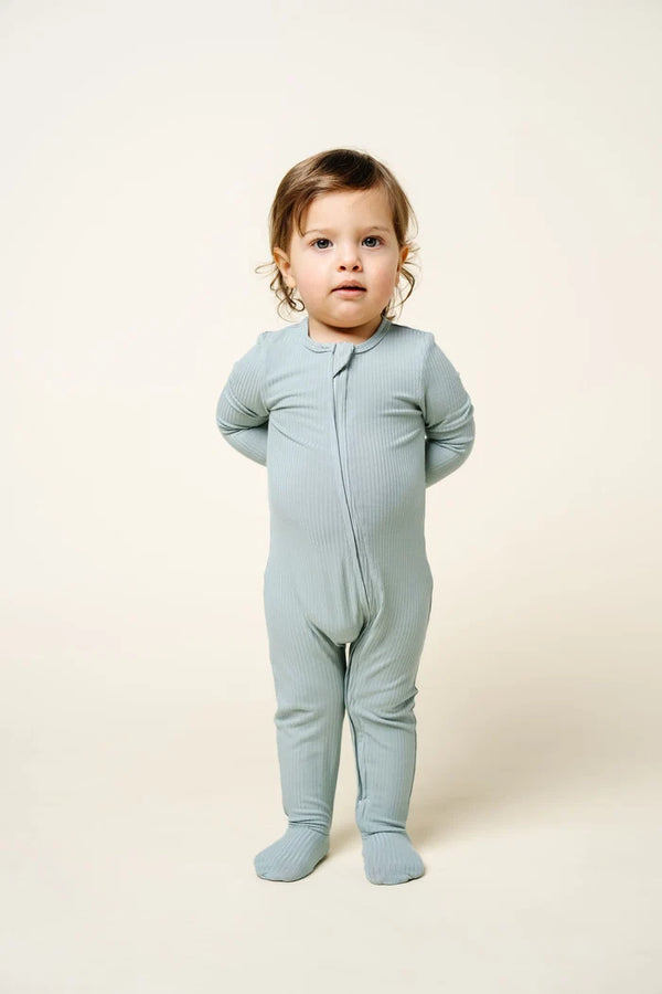 Bailey Ribbed Zipper Footies