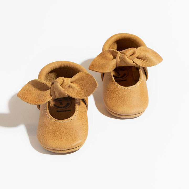 Beehive State Knotted Bow Baby Shoe