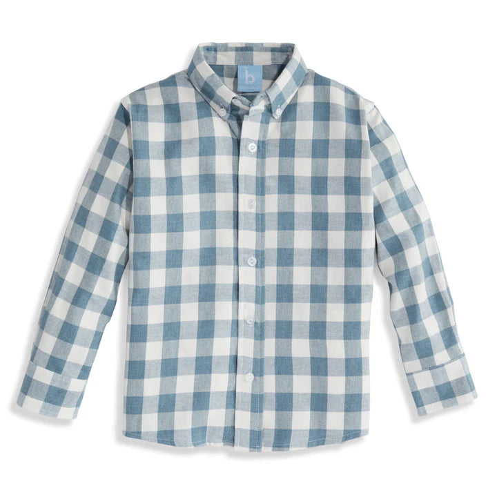 Button Down Shirt - Denim Check