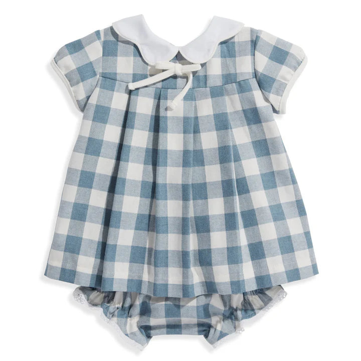 Evie Bloomer Set - Denim Check