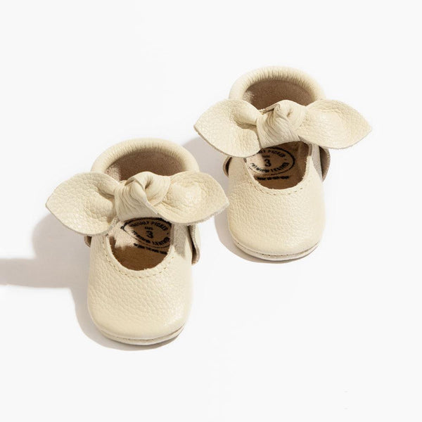 Birch Knotted Bow Baby Shoe