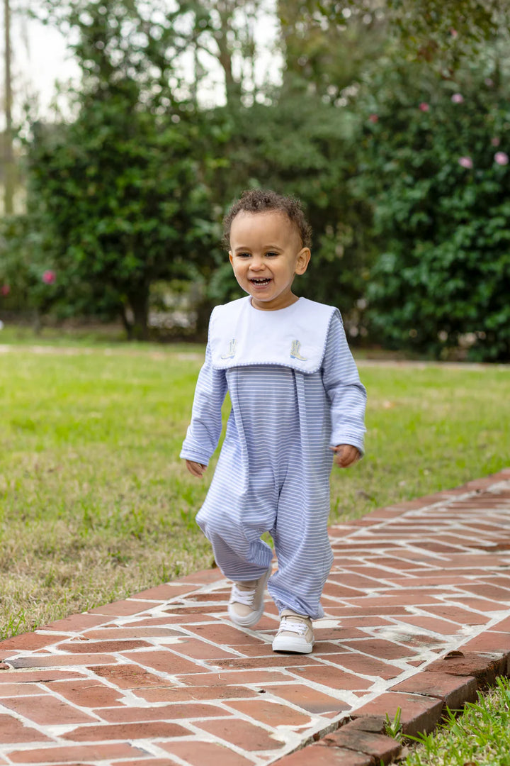 Boots Embroidery Romper