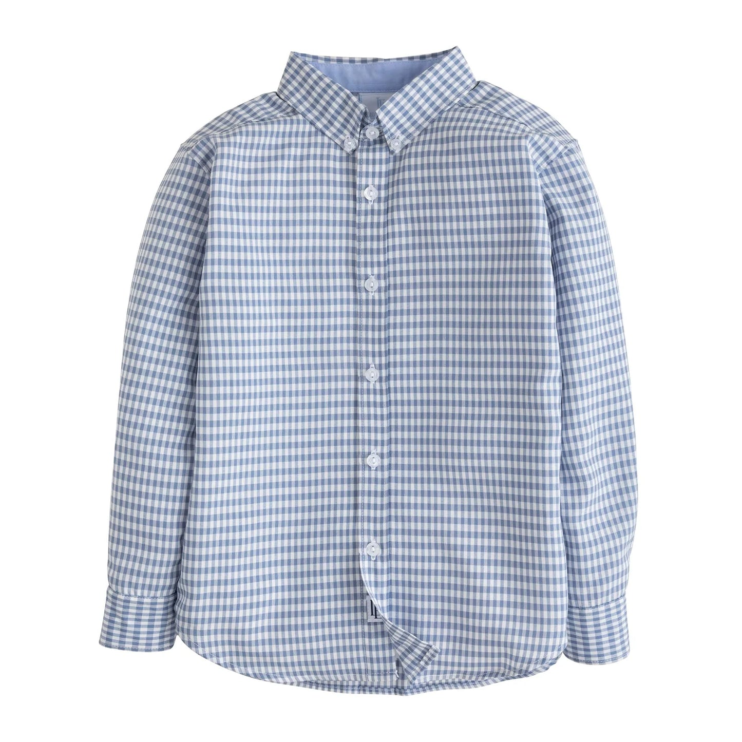 Button Down- Gray Blue Gingham