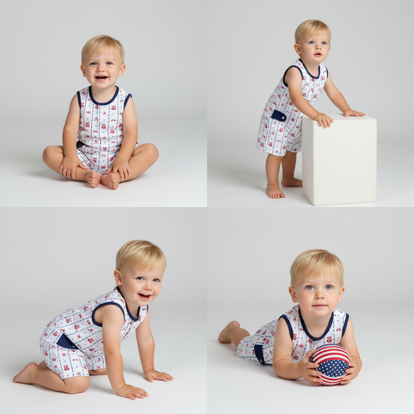 Celebrate Boy Blue Romper