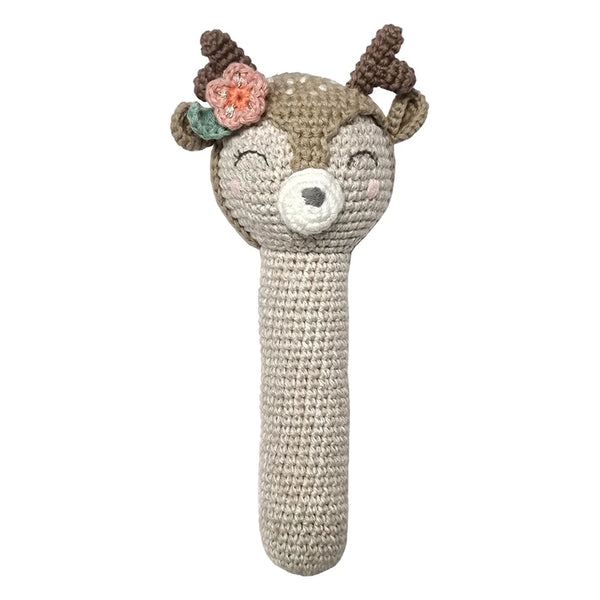 Crochet Blooming Deer Stick Rattle