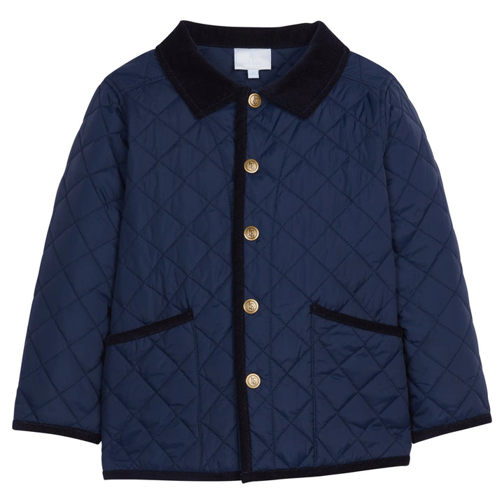 Classic Quilted Jacket-Navy