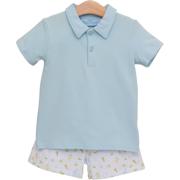 Cottontail Solid Polo Short Set
