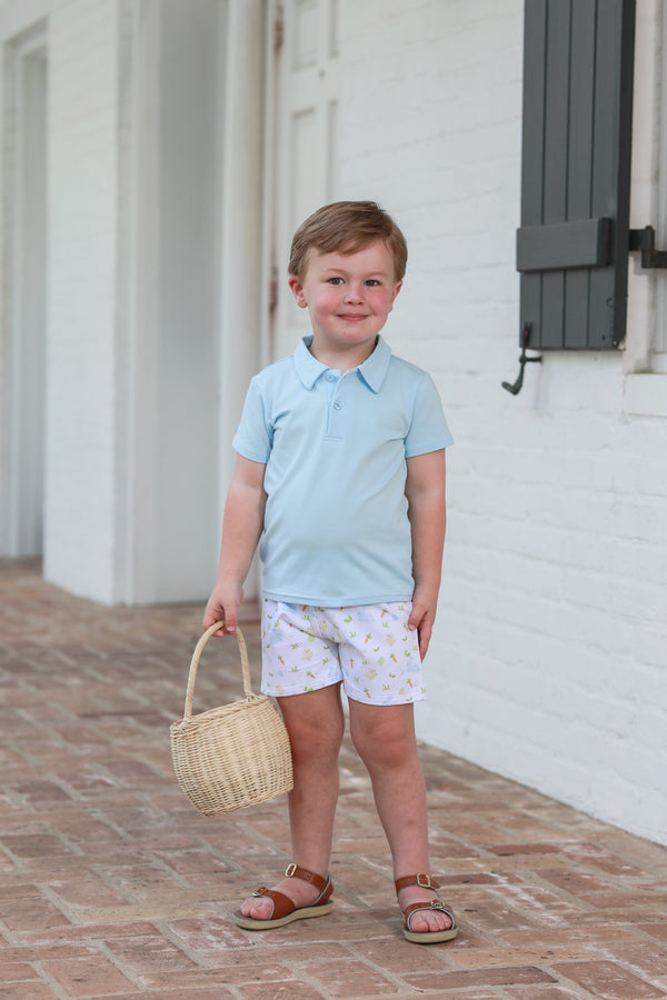 Cottontail Solid Polo Short Set