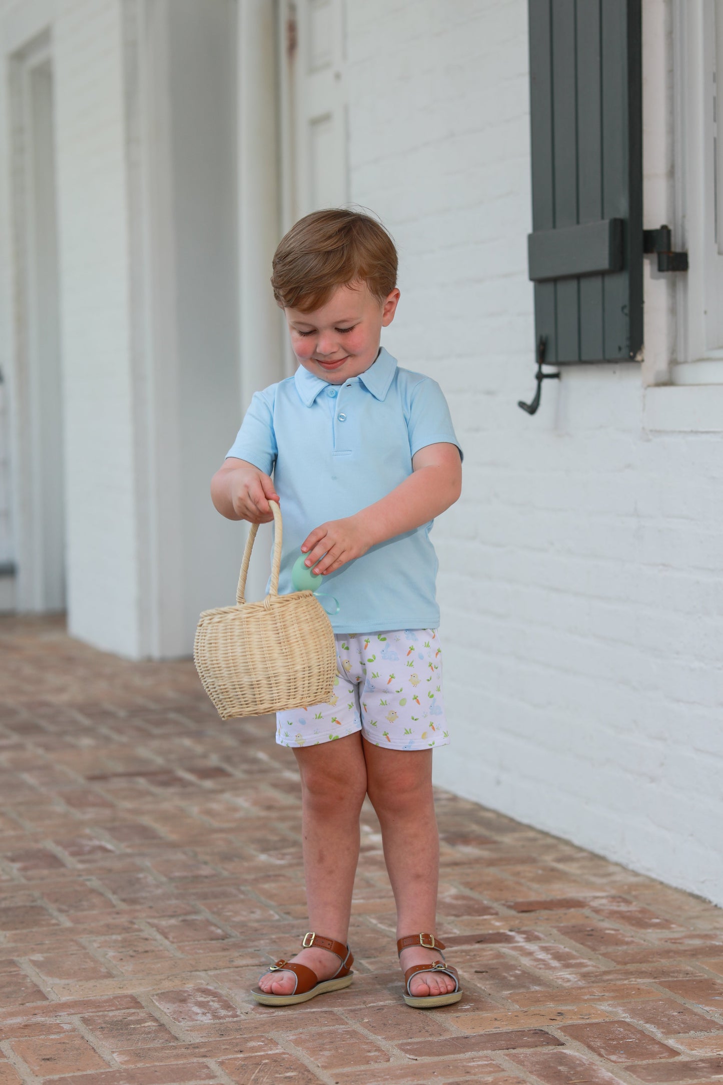 Cottontail Solid Polo Short Set