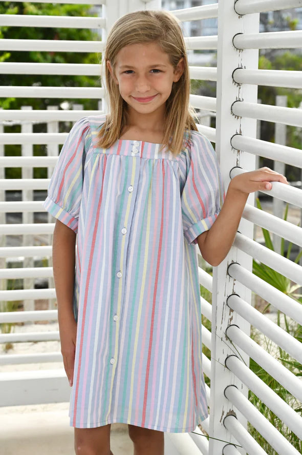 Marie Dress - Sorbet Stripe