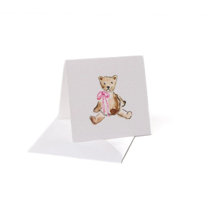 Pink Bow Teddy Enclosure Card