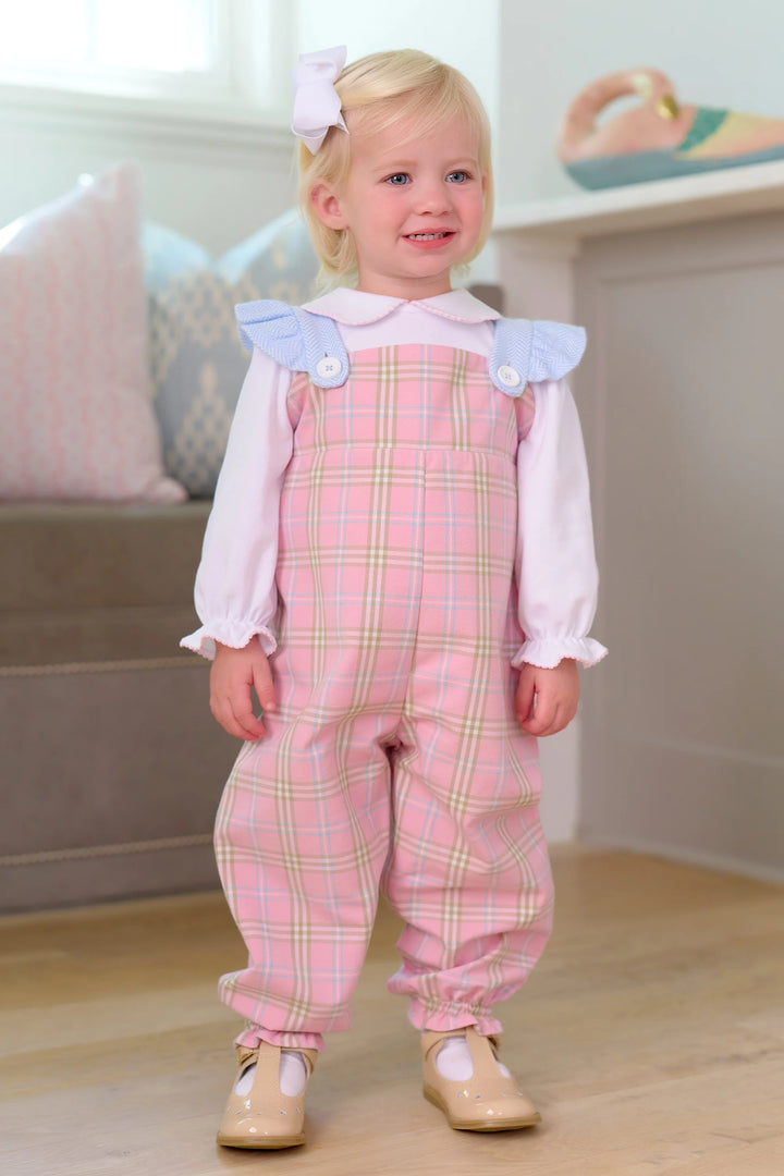 Violet's Vintage Overall - Pelham Bay Plaid with Beale Street Blue Herringbone