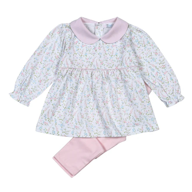 Vivian Floral Pima Pants Set