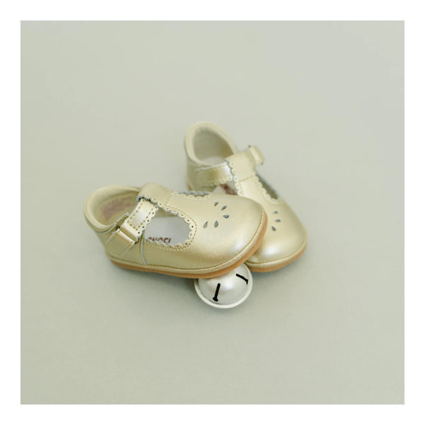Dottie Scalloped T-Strap Mary Jane Gold (Baby)