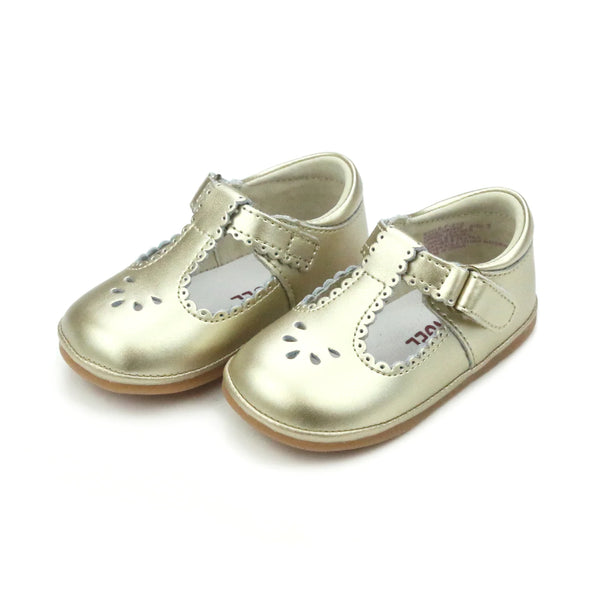 Dottie Scalloped T-Strap Mary Jane Gold (Baby)