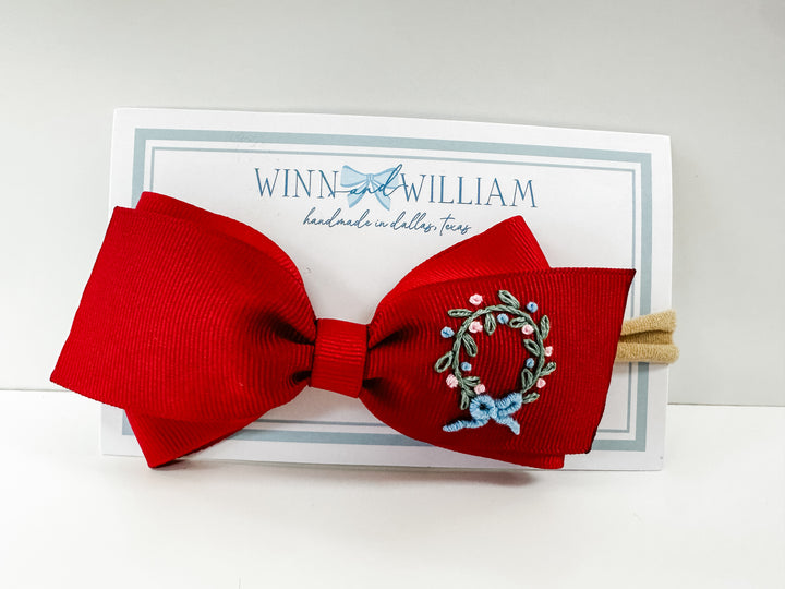 Red Wreath Baby Headband