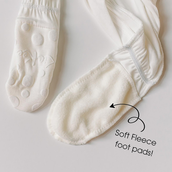 Print Footie with 2 Way Zipper in Natural Rainy Day Platypus