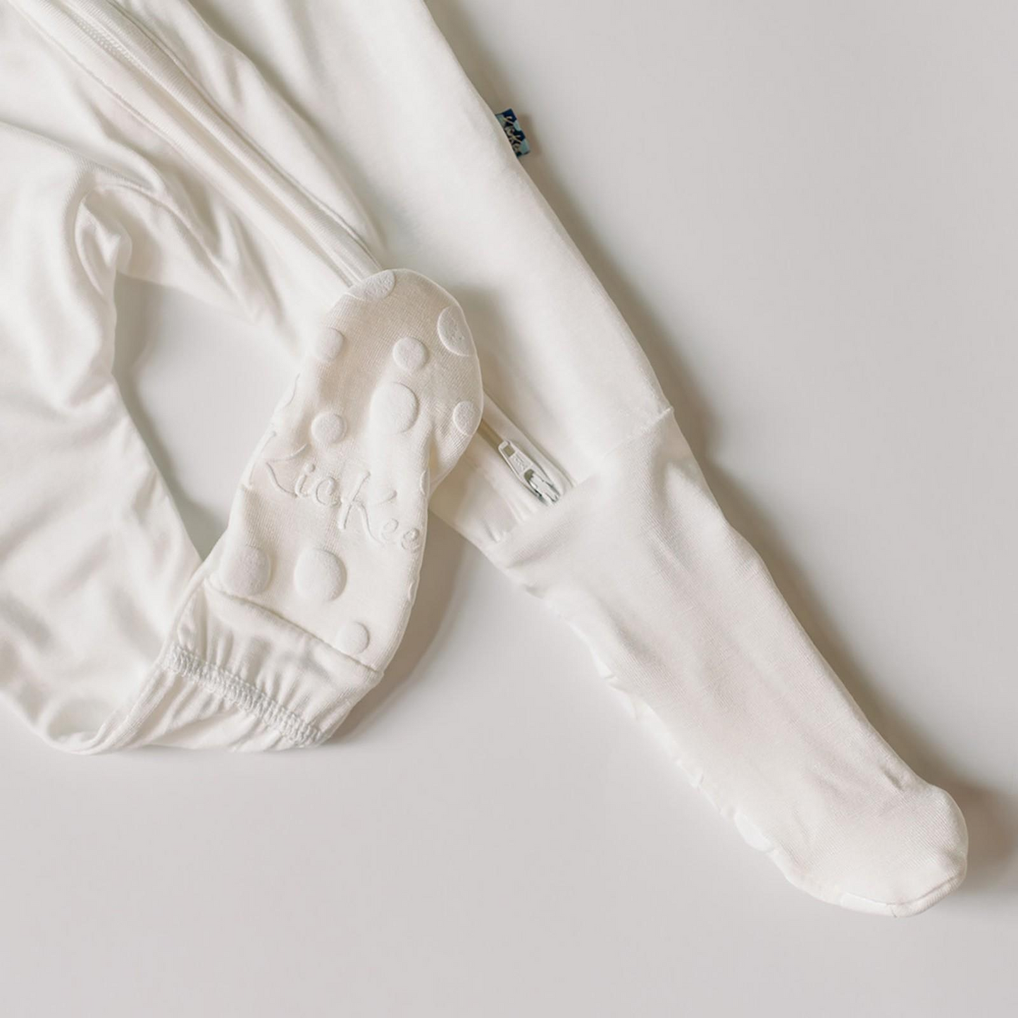 Print Footie with 2 Way Zipper in Spring Sky Lemonade