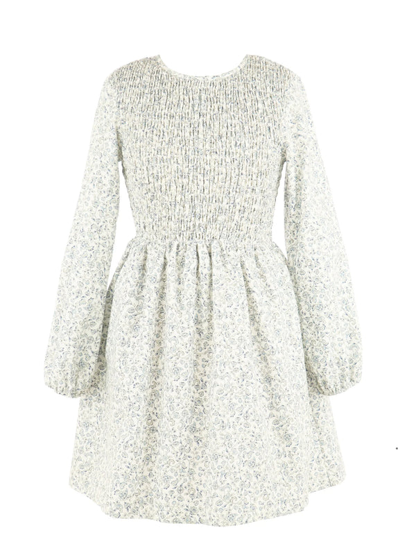 The Sophie Shirred Dress-Green