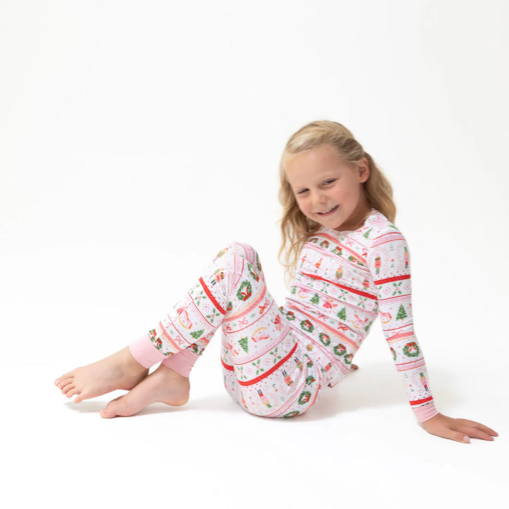 Sugar Plum Fairy - Nutcracker Fair Isle - Pink - L/S Loungewear Set