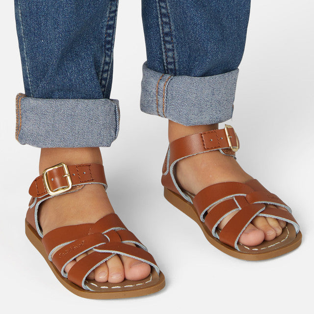 Salt Water Original Kid Sandals - Tan - Hook & Loop Velcro