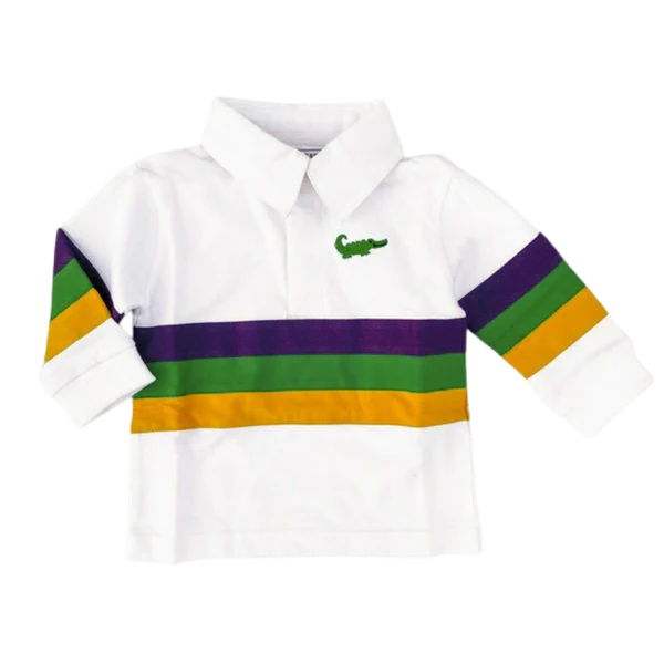 Mardi Gras Rugby Long Sleeve Shirt