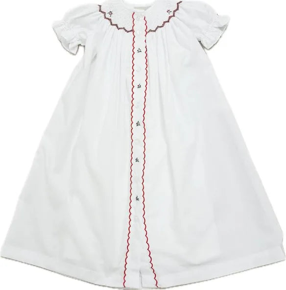 Christmas Baby Smocked Daygown