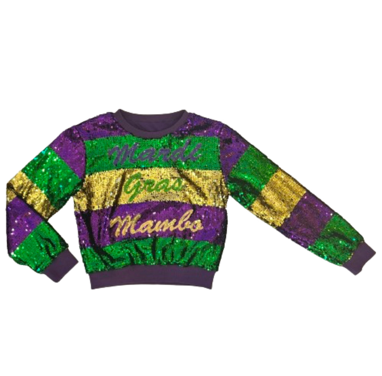 Sequin Mardi Gras Mambo Top